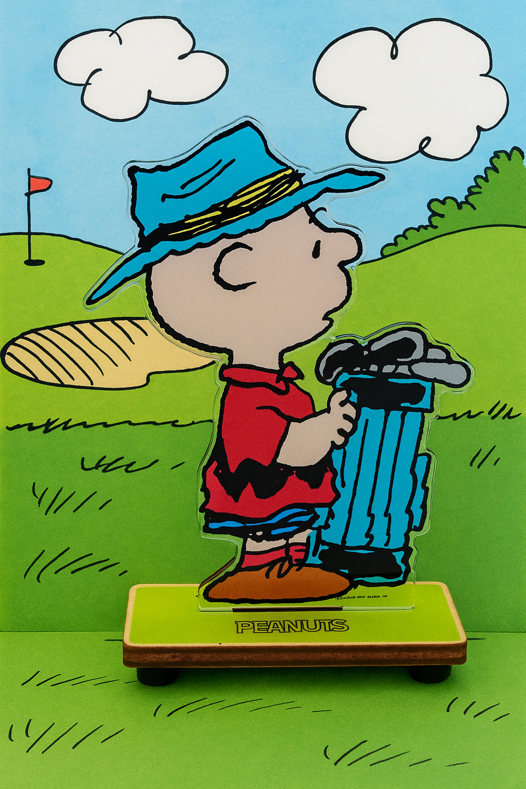 Bring a touch of classic Peanuts charm to your collection with Charlie Brown the Caddy, a handcrafted laser-cut acrylic sculpture celebrating Charles M. Schulz’s beloved comic icon.

Meticulously designed and precision-cut, this piece captures Charli