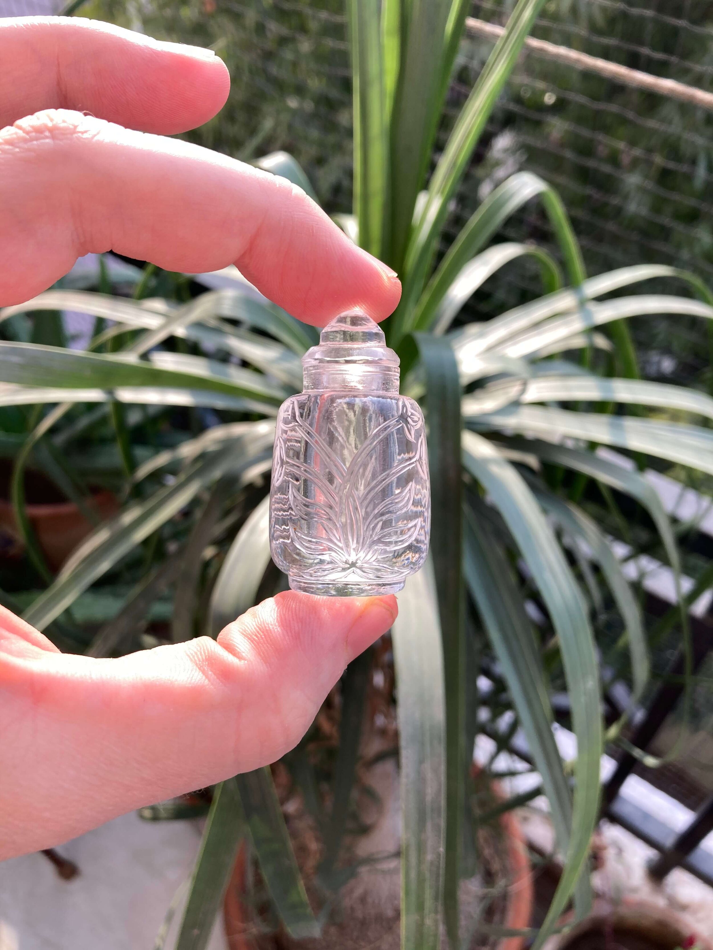 Carved Mughal Style Perfume Bottle