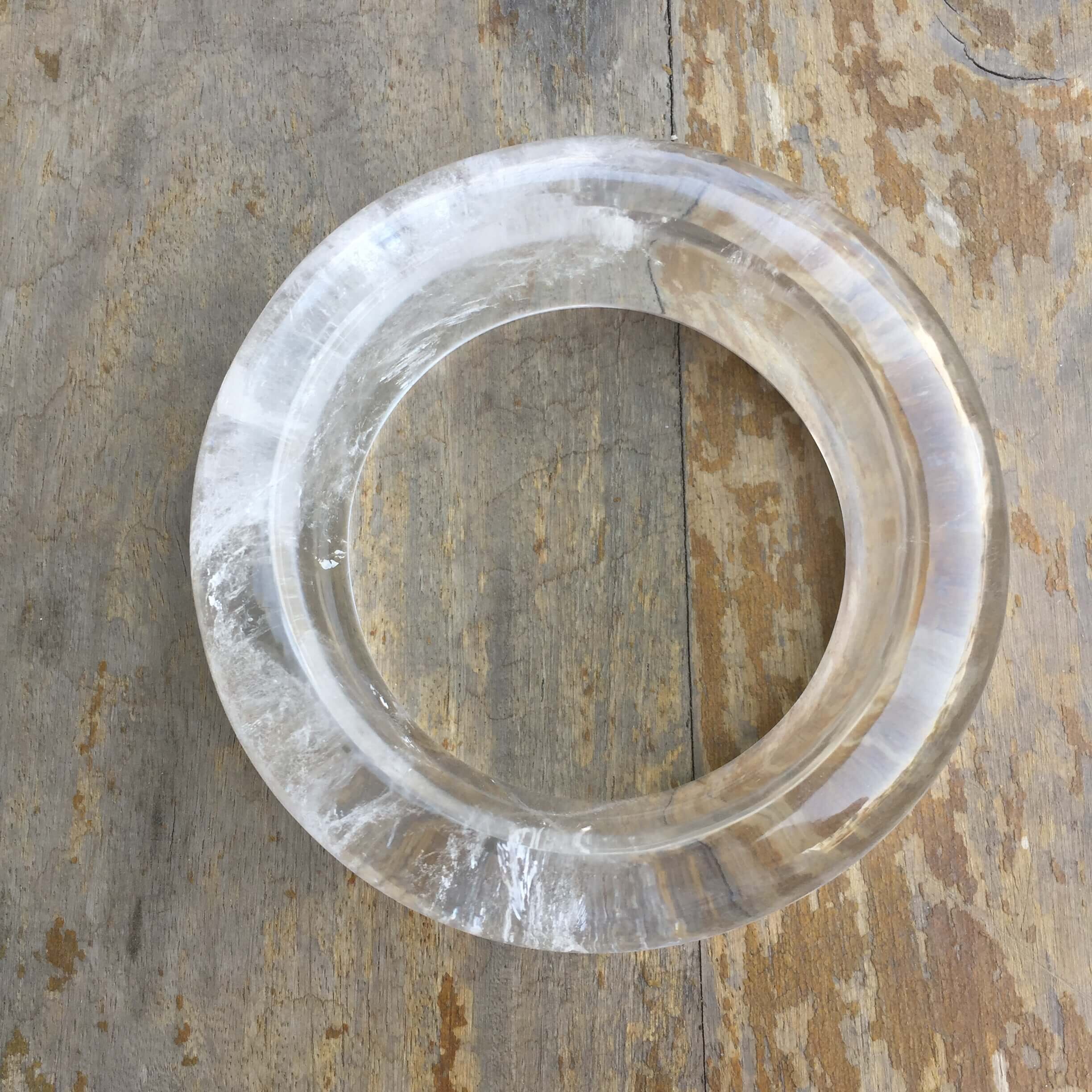 Carved Rock Crystal Bangle