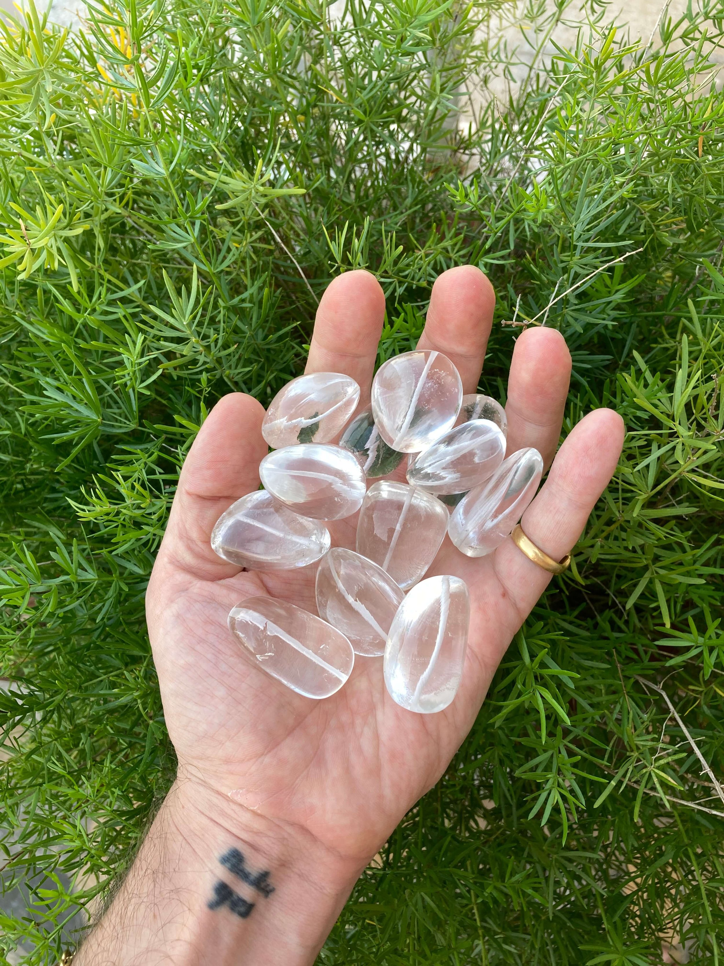 Large Rock Crystal Pebble Beads
