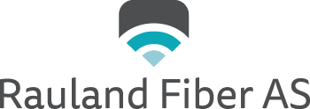 Logo av Rauland Fiber AS med ikon for Wi-Fi