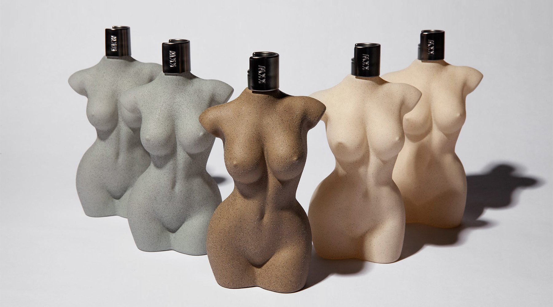 KKW Fragrance Body bottle, designed by Precious Brands — perfume bottle molded from Kim Kardashian's silhouette