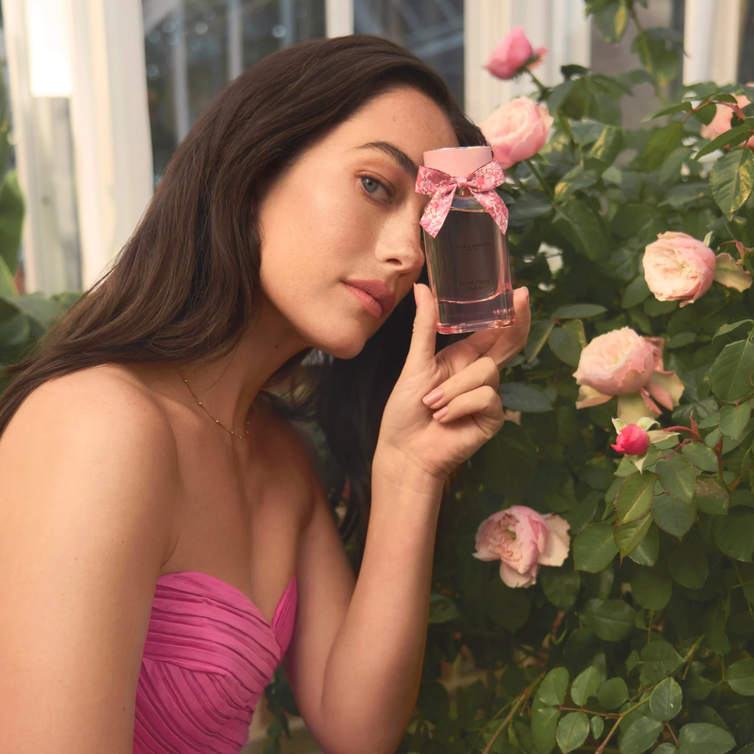 Model shot for Laura Ashley Parfum launch campaign, photography by Precious Brands