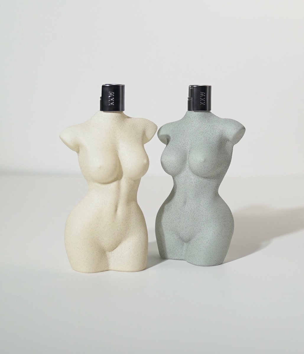 KKW Fragrance Body bottle, designed by Precious Brands — perfume bottle molded from Kim Kardashian's silhouette