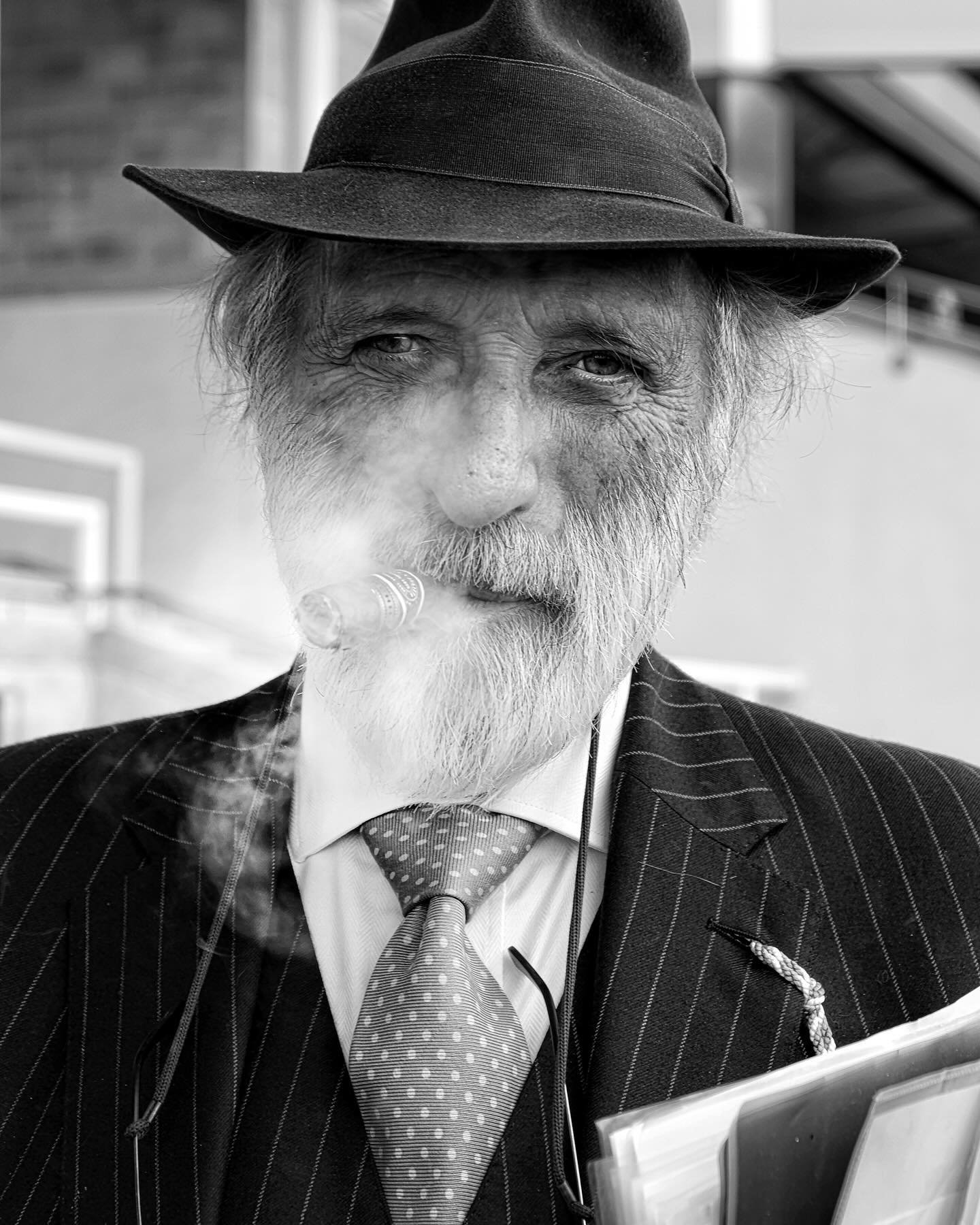 So last year I photographed this lovely chap at the Guineas with his sharp suit and cigar, and when I saw him again this year I decided to introduce myself to him, have a chat and ask if I could take a quick portrait. This is Peter.