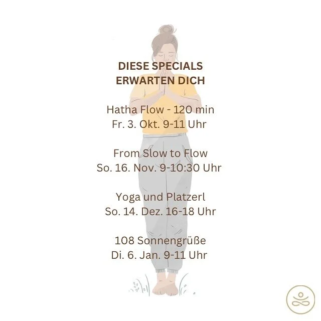 Der Herbst ist da und damit auch neue Termine f&uuml;r die Specials bis Januar.

Ich freue mich schon ganz arg auf euch und jeden einzelne Termin. 

Om Shanti, 
Lilia