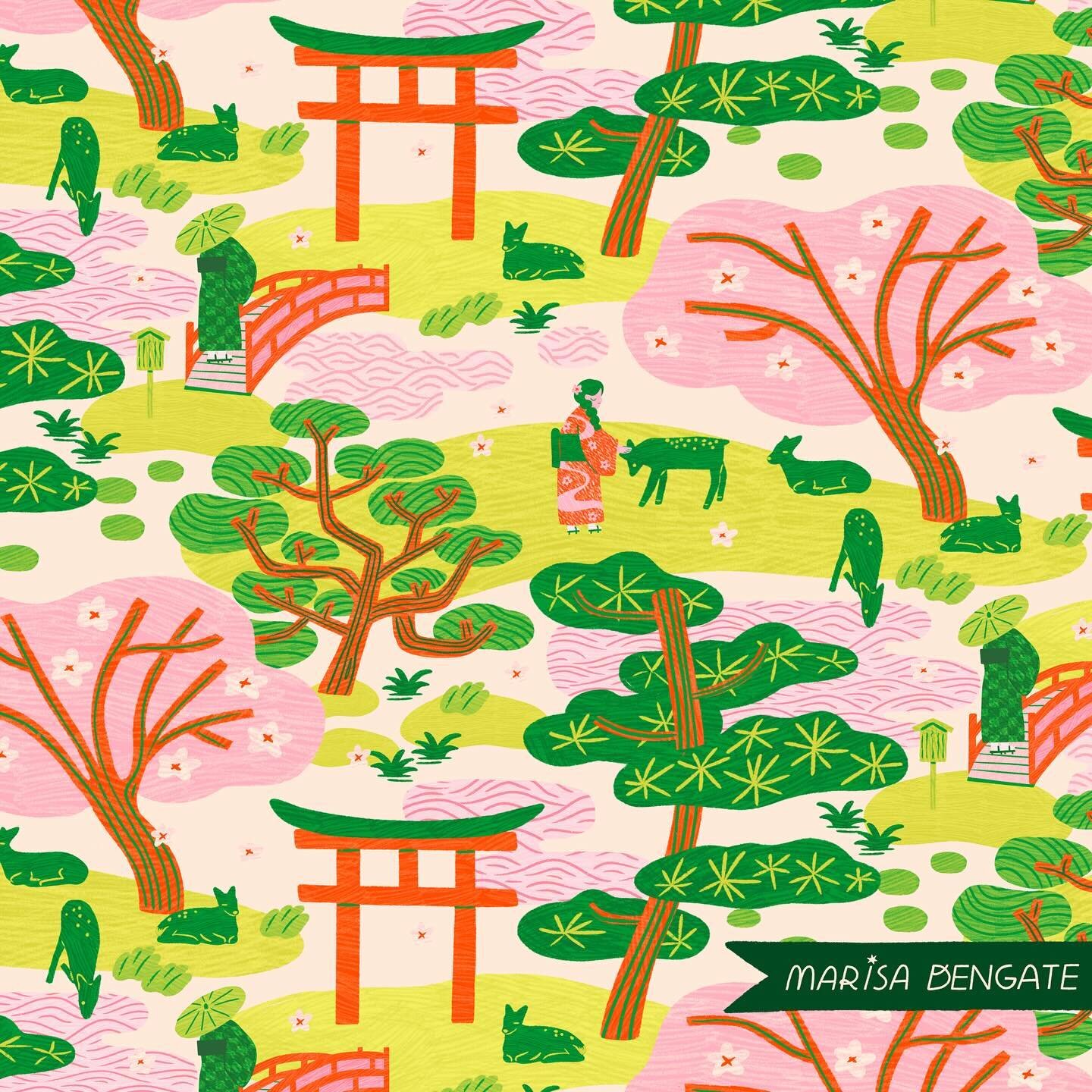 A MORNING IN NARA 🦌🎋🌸⛩️

lately i&rsquo;ve been studying toile de jouy and chinoiserie prints, which are known for their narrative qualities. this is my twist on it, telling the story of a spring morning in Nara Park! 🌸

#toiledejouy #chinoiserie