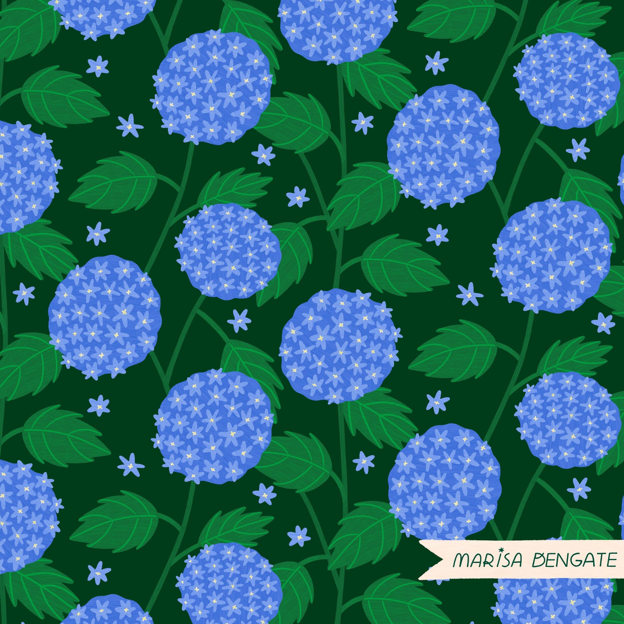 BLUE HYDRANGEAS 🪻

this has to be one of my favorite patterns i&rsquo;ve made this year. hydrangeas are some of my favorite flowers! they&rsquo;re so summery and wonderful :) 

#surfacedesign #surfacepatterndesign #surfacepattern #surfacepatterndesi