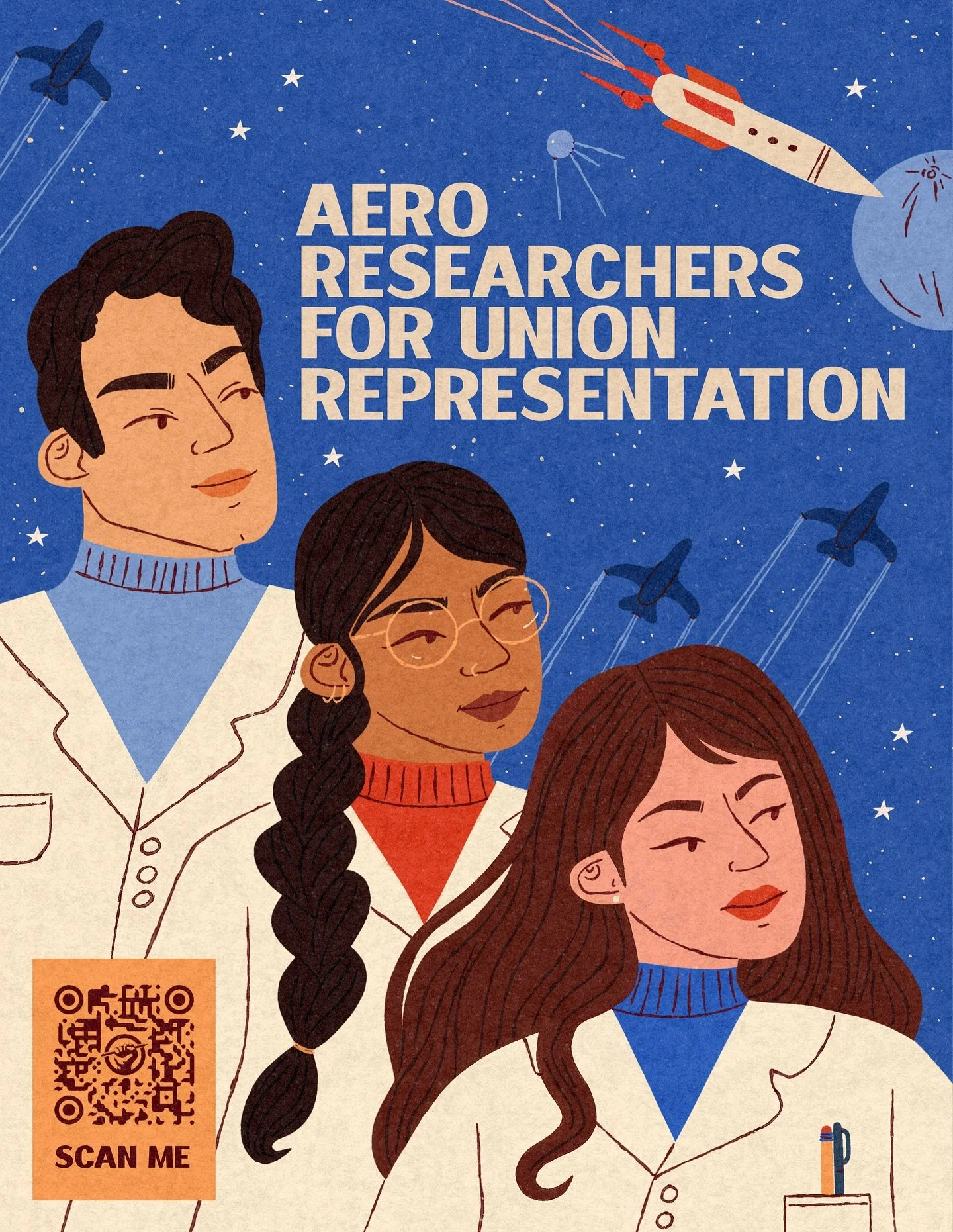 double posting today but who cares! 

here&rsquo;s a really fun poster i made for the UMICH aero graduate department 🚀 very inspired by vintage space race posters and colors. i had a lot of fun finding new textures for this one!

thank you Max + the