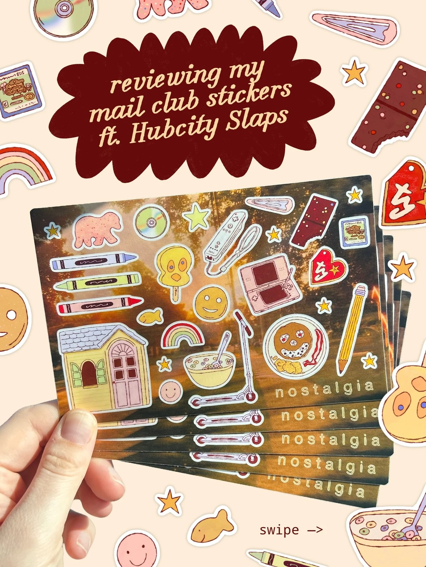 so happy to work with @hubcityslaps to create lovely stickers for my mail club 💌

they do not disappoint! good quality, fast turnaround, and human-centered values that support people, not just profit 🫶

#stickers #stickerreview #hubcityslaps #mailc