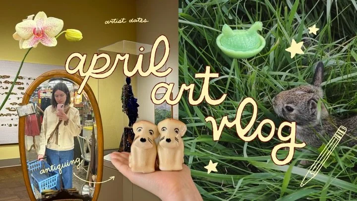gonna be so vulnerable and brave and let you guys know i made a new vid on yt for the first time in like 4 years 😌 

link is in my bi&ouml; 🌟 

#artistvlog #springvlog #lifeofanartist