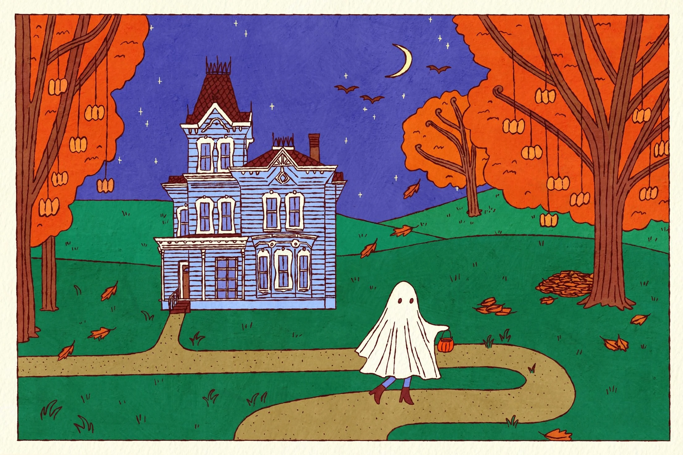 a closer look at october&rsquo;s postcard 🎃👻🍂

just a reminder that october mail signups are open through october 31st! deadline is 11:59 CST. 🔗 is in my bi0 :)

thank you as always to everyone who has been a member or become a member recently. y