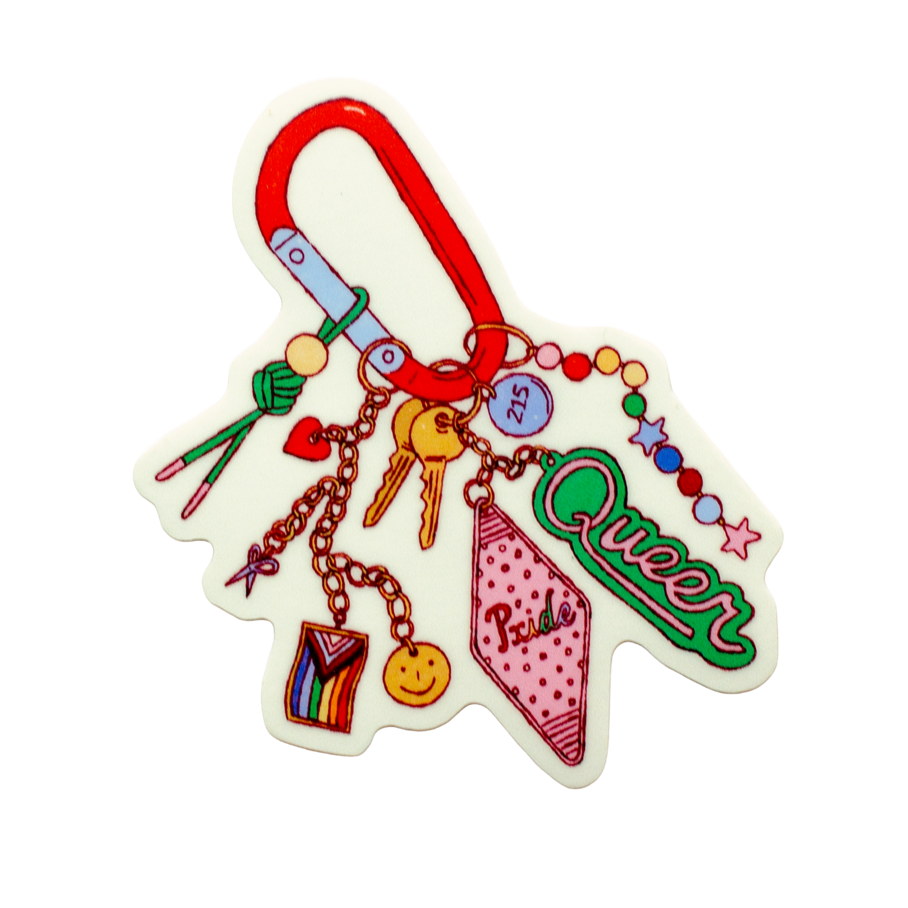 queer keychain sticker