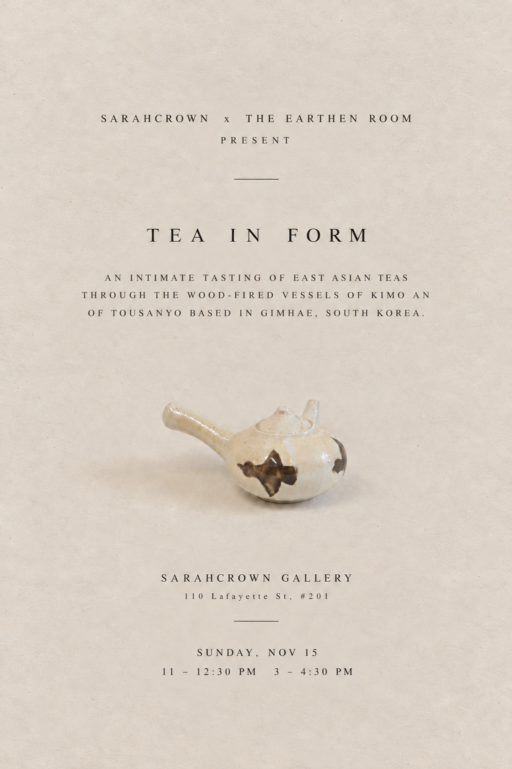 Event: East Asian Tea & Ceramics Tasting | Nov 15, 3 - 4:30 PM