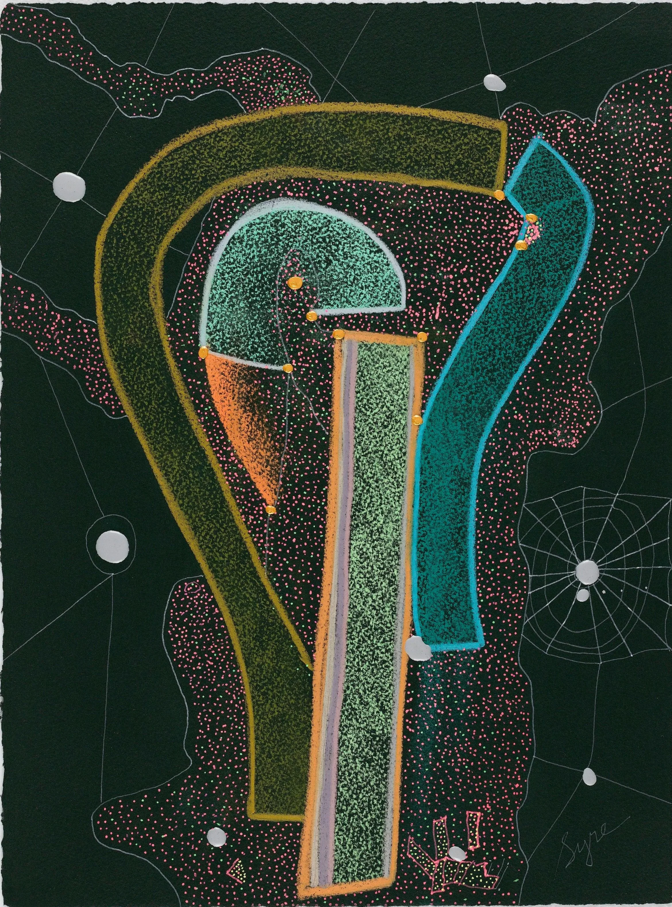 David Syre,  Space Age Iris , 2025
Prisma Crayon, acrylic, ink pen on black paper
15 x 11 in
38.1 x 27.9 cm   INQUIRE  