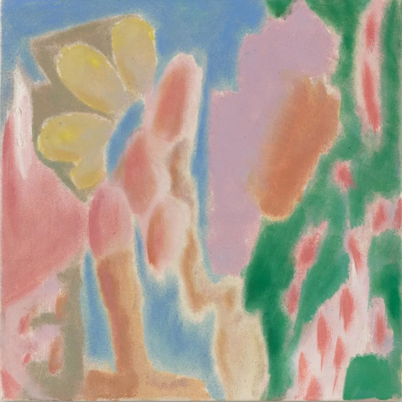 Pippa El-Kadhi Brown,  Blasted Bloom,  2024 Oil on canvas, 11.2in x 11.2 in, 28.5 x 28.5 cm    INQUIRE  