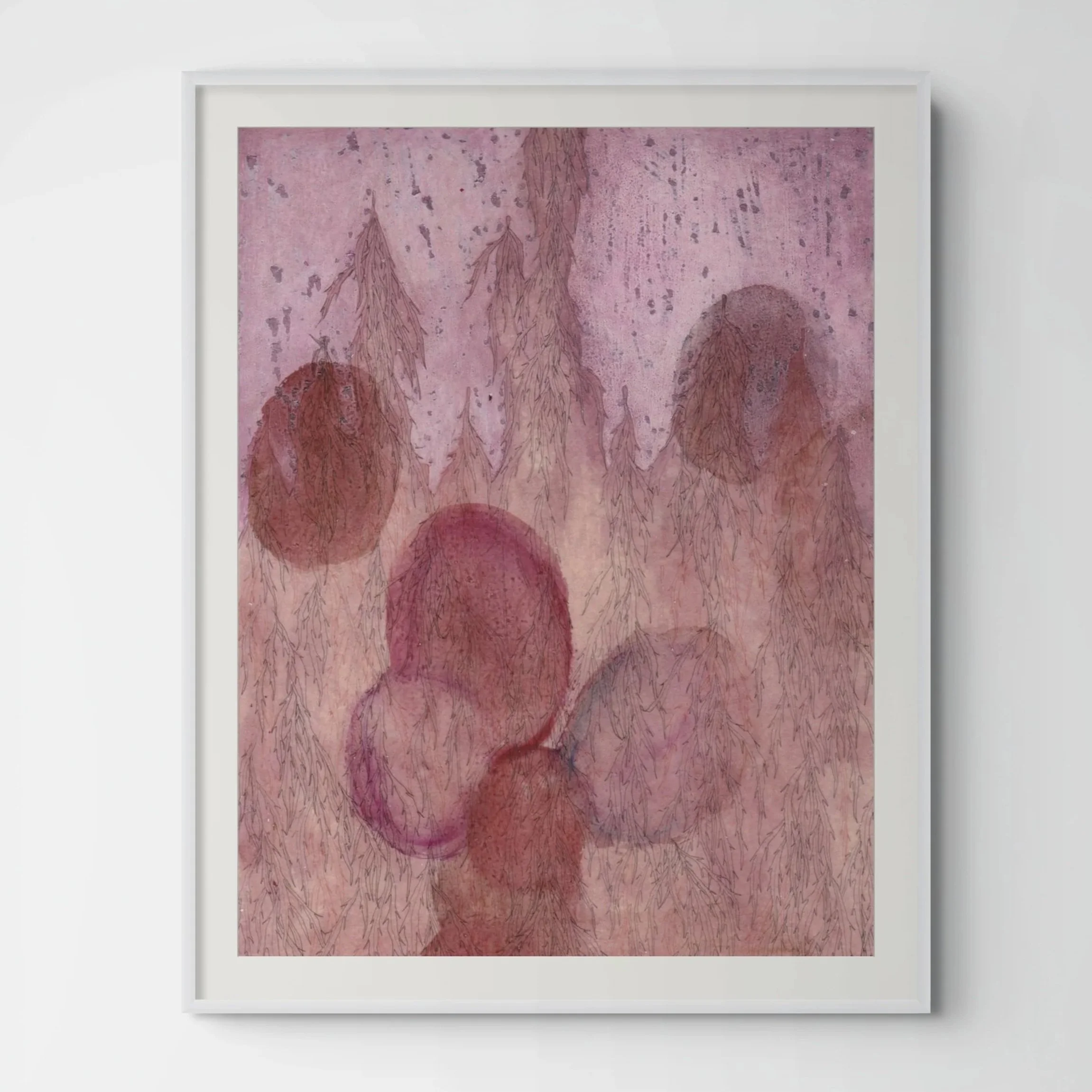  Brambles II , 2022, oil and marker on acid-free paper, 12 x 9 in.   INQUIRE  