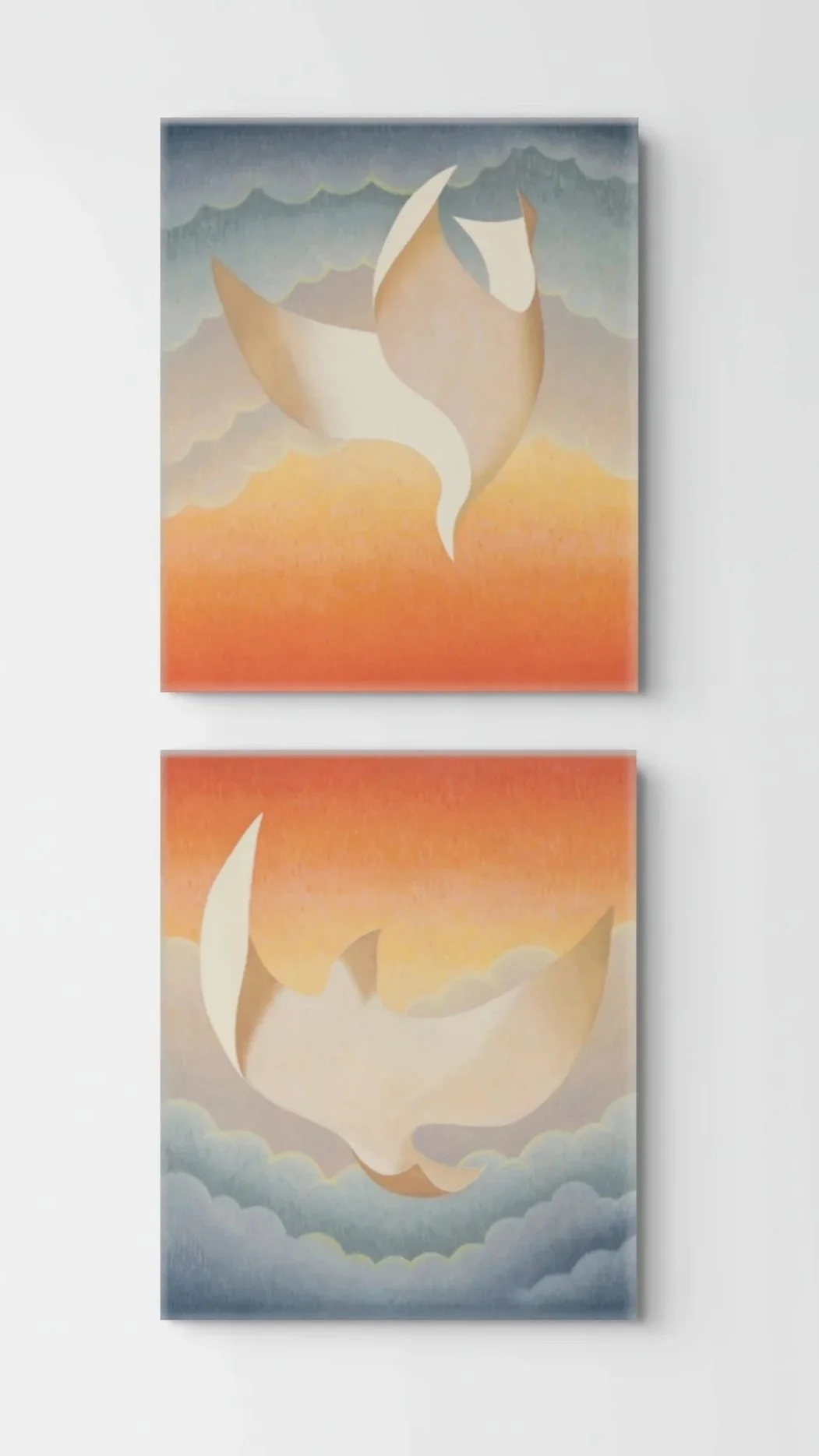 Siiz,  Fall and Rise , 2026, Oil on canvas, 17 7/8 x 14 7/8 in (each)
  INQUIRE  