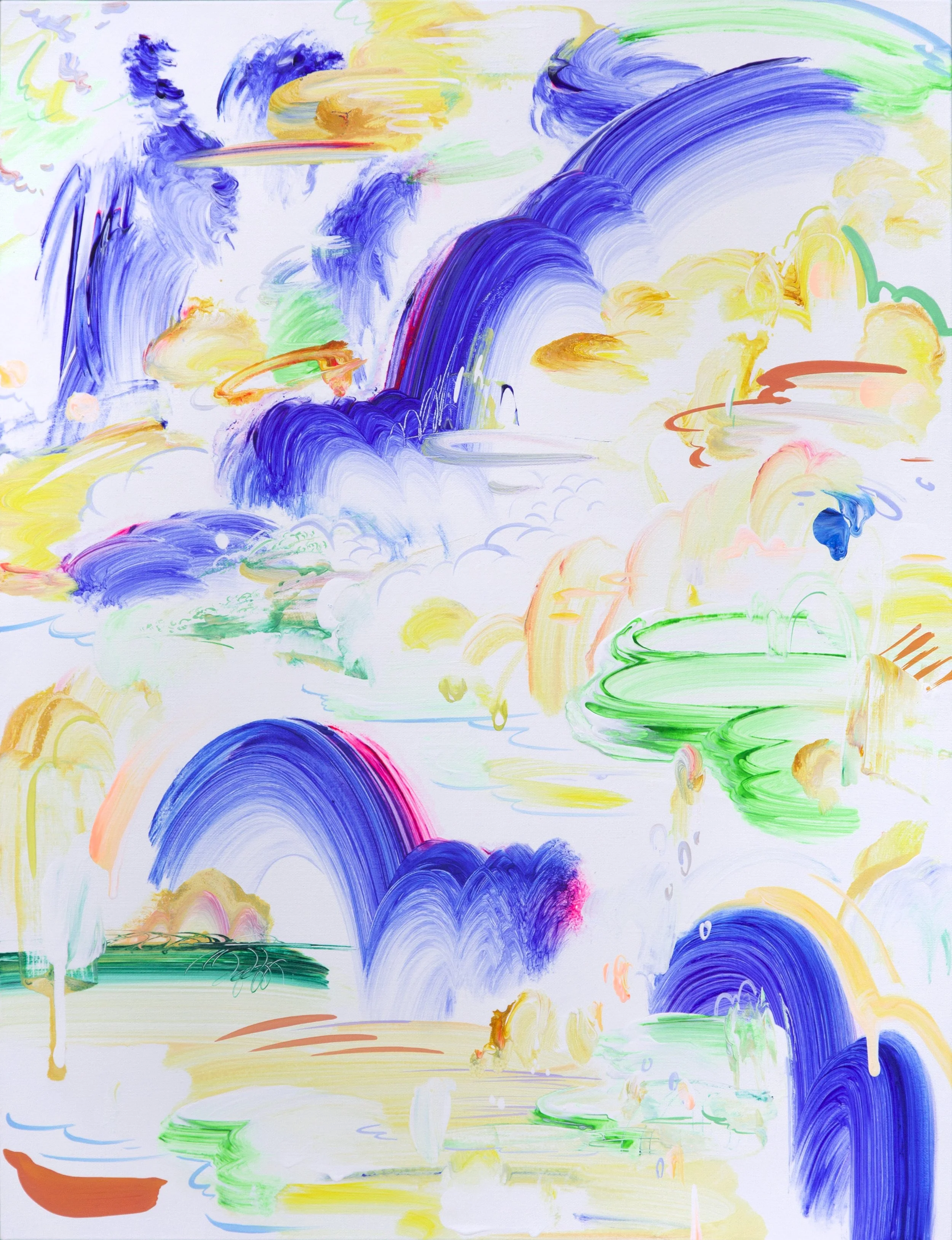 Heekyoung Jeon,  Sceneries Fluttering in the Wind , 2025, Acrylic on canvas, 25 5/8 x 19 3/4 in.   INQUIRE  