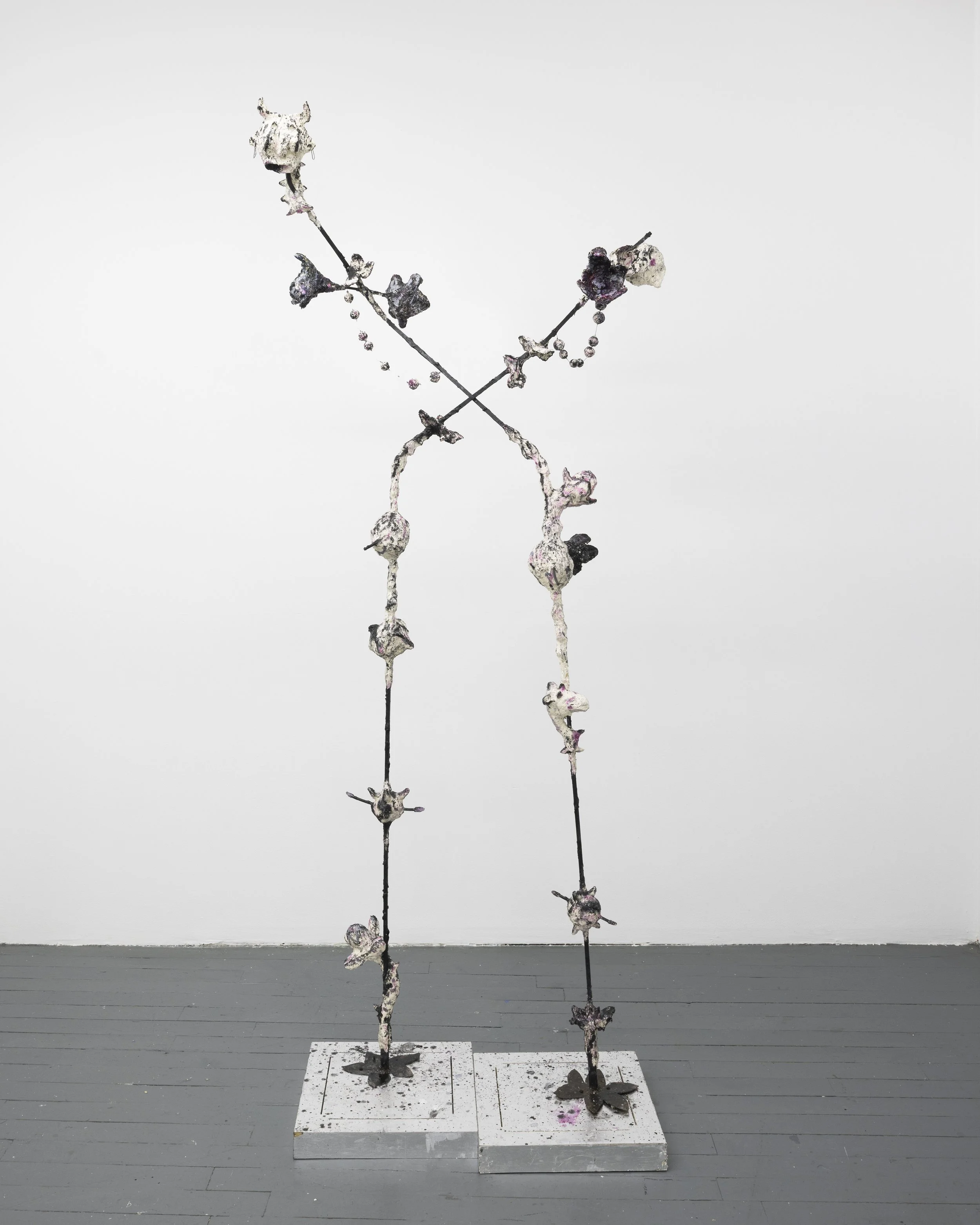 Anahita Bagheri.  Waq , 2026. Steel, handmade paper, acrylic paint. 89 x 37 x 29 in 
  INQUIRE  