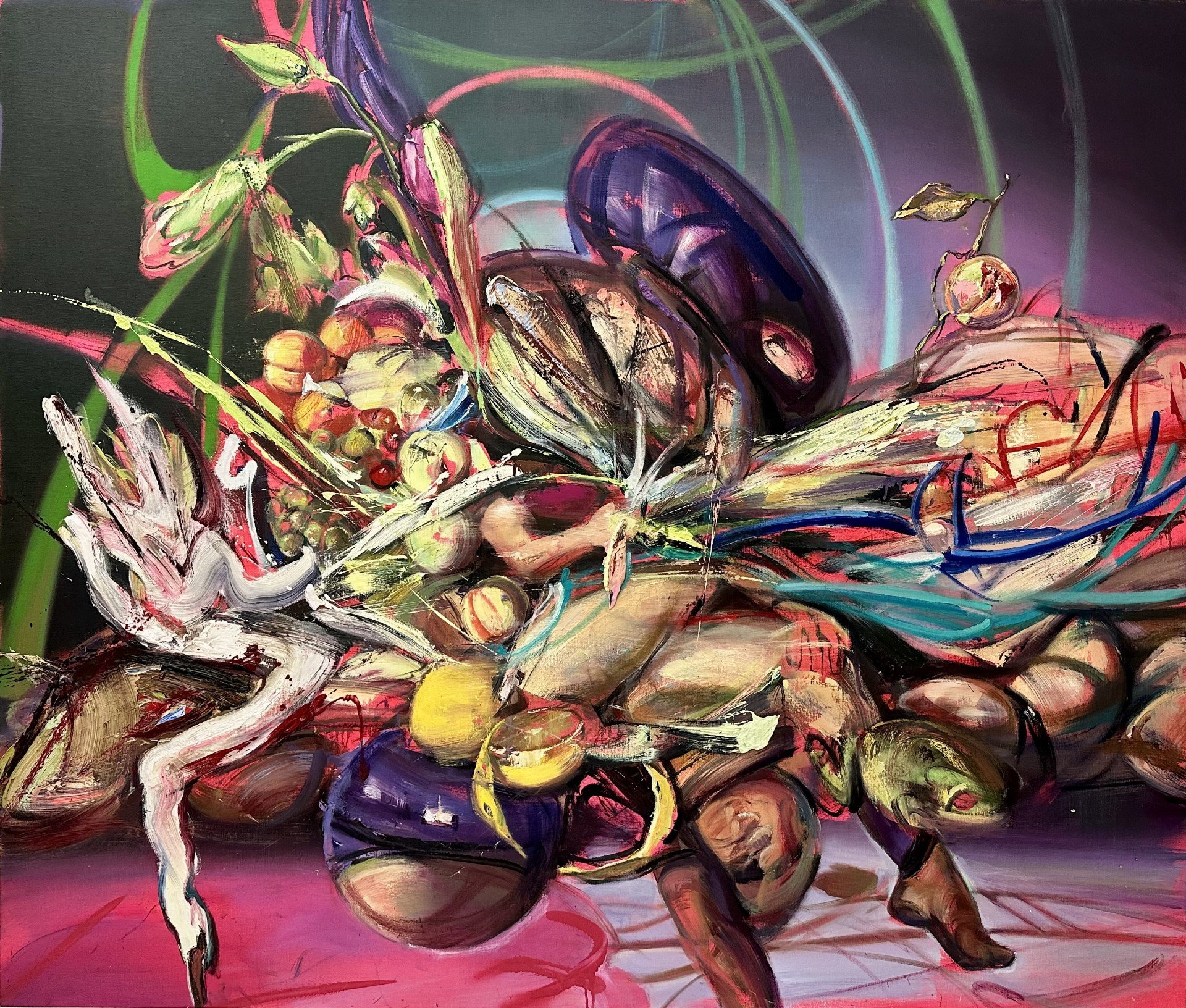 Andreana Dobreva, Party with a Swan, 2026, Oil on linen, 56 x 66 in
  INQUIRE  