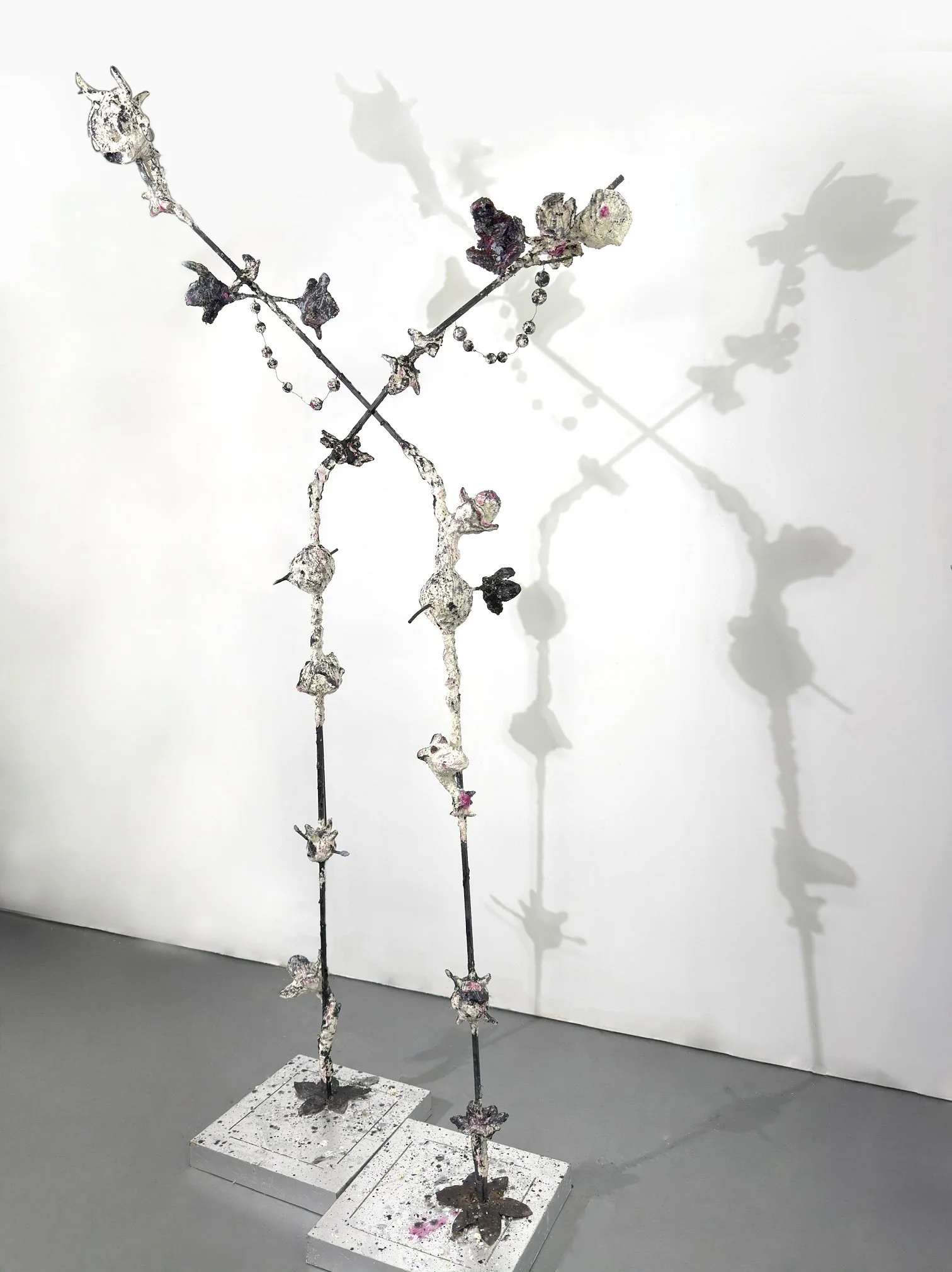 Anahita Bagheri,   Waq,   2026, Steel, Handmade Paper, Acrylic Paint, 89 x 37 x 29 in.    INQUIRE  