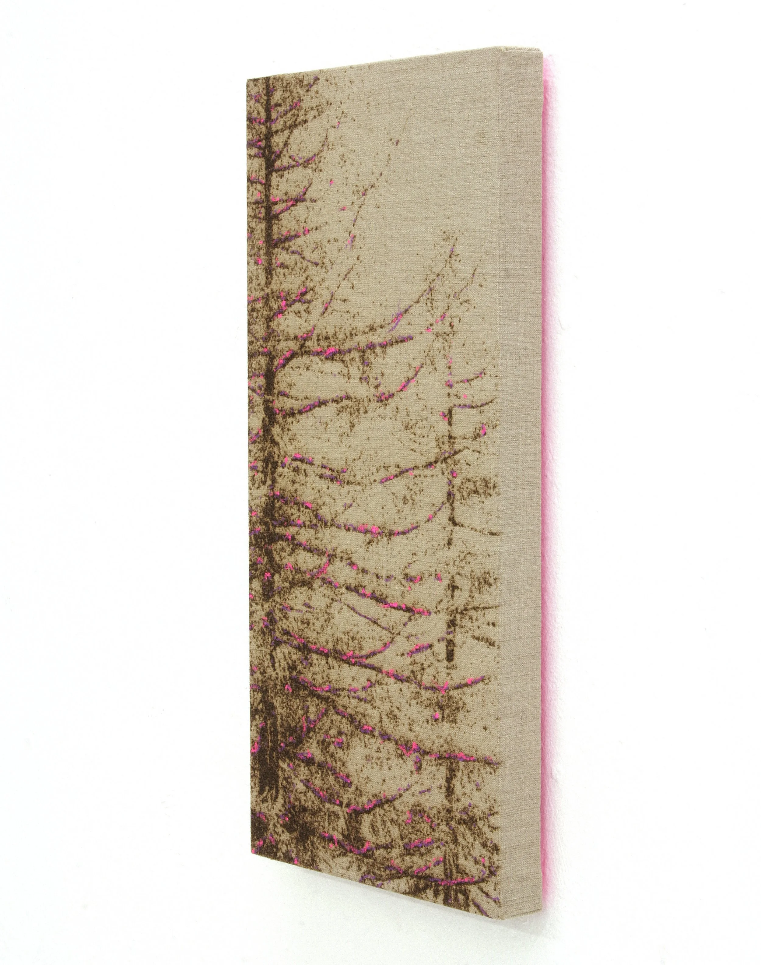  Stefano Caimi,  Aborescent #5 , 2024, Custom software, CNC laser engraving, pyrography, oil pastels, acrylic paint on linen
  INQUIRE  