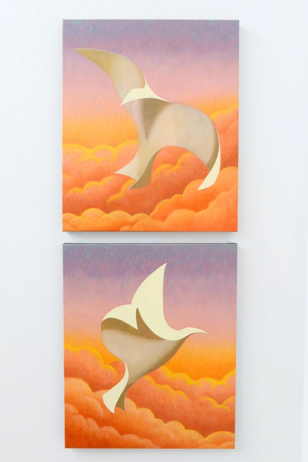 Siiz,  A Gentle Encounter , 2025, Oil on canvas, 17.875 x 14.875 in (each)
  INQUIRE  