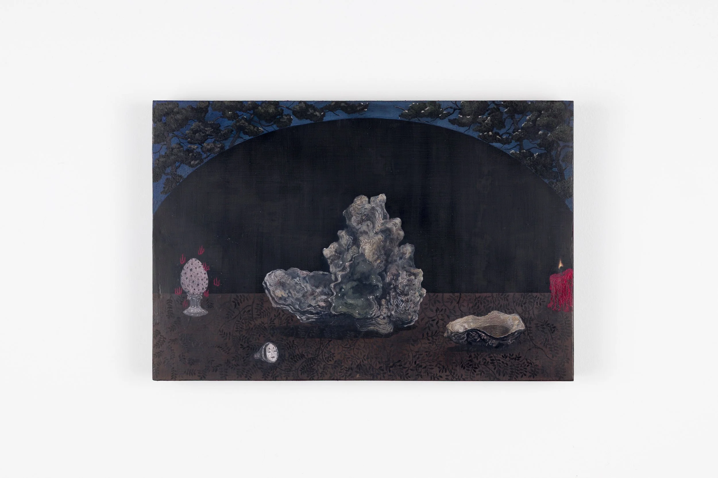 Bu Shi,  Oyster  , 2026, Tempera on board, 30 x 20cm
 INQUIRE  