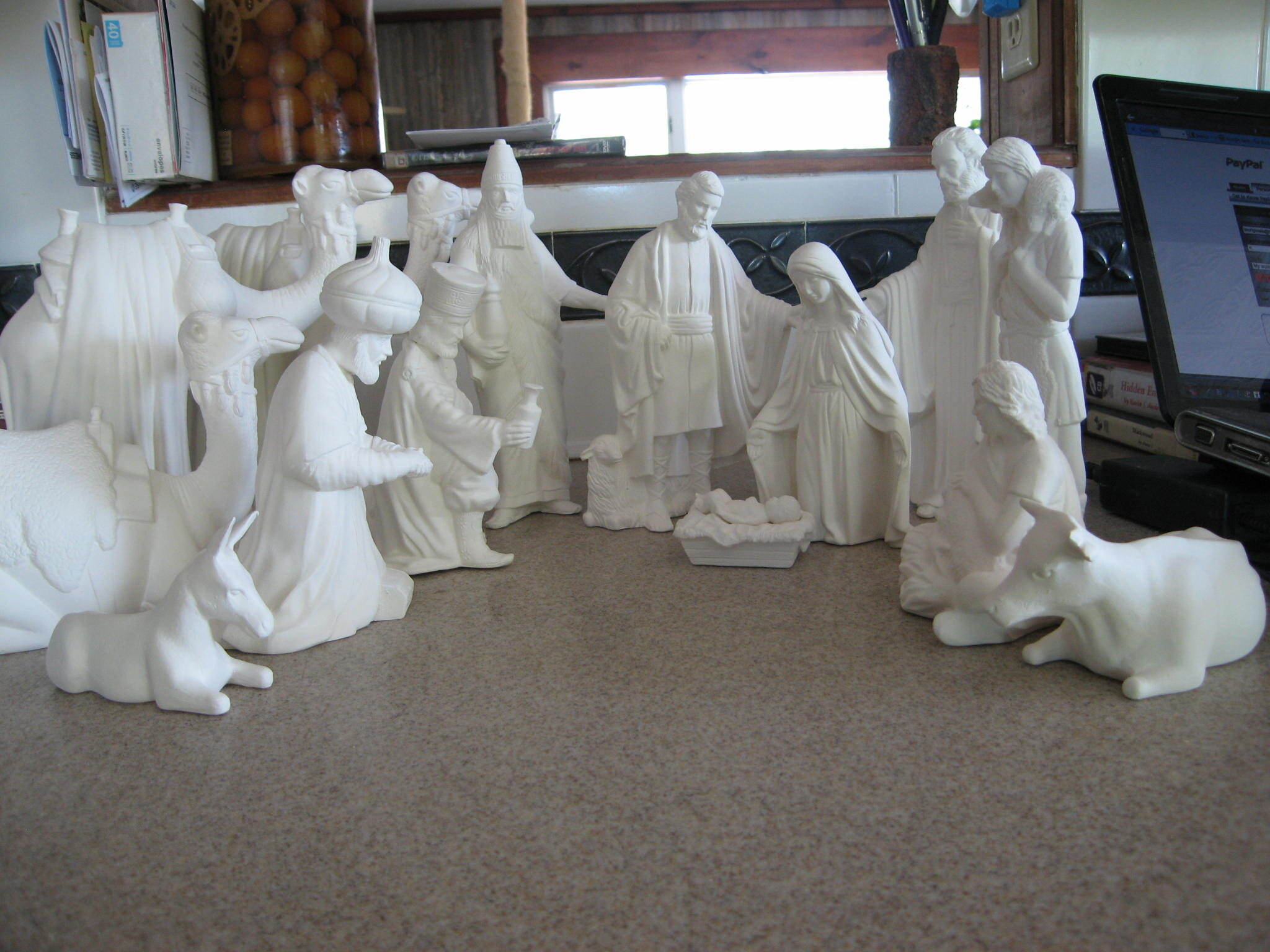 Duncan Ceramic Bisque  Holy Family Ornament Ready to Paint 