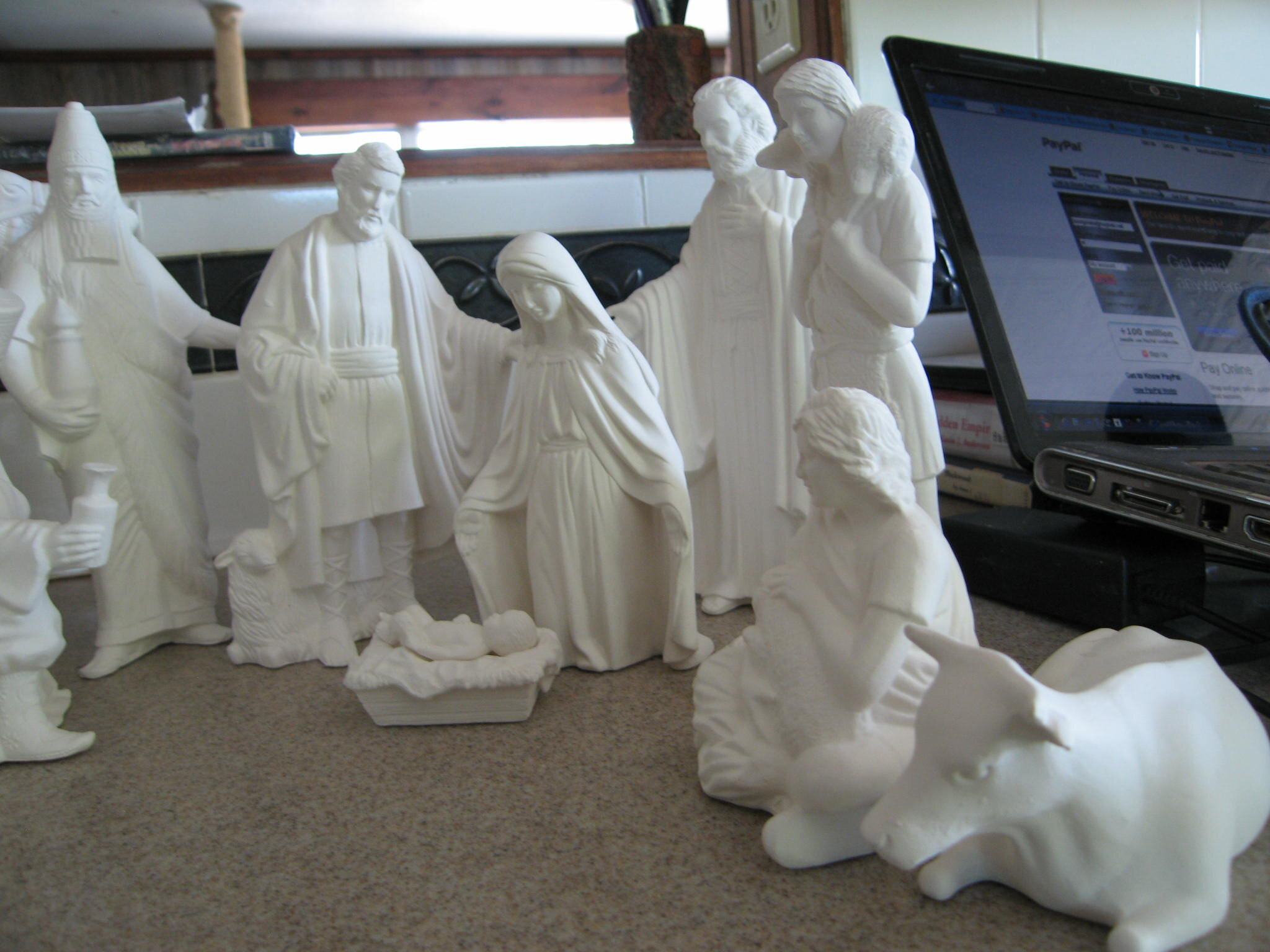 Duncan Ceramic Bisque  Holy Family Ornament Ready to Paint