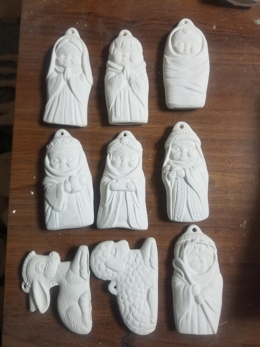 Ceramic Bisque You Paint, Christmas Nativity ornaments, Christmas  ornaments, Decorations, Vintage, tree ornaments, ready to paint — TS  Originals
