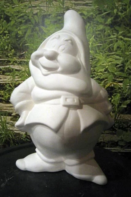 Ceramic Bisque you paint Vintage, Certified Disney, Finished and Sealed Snow white Happy