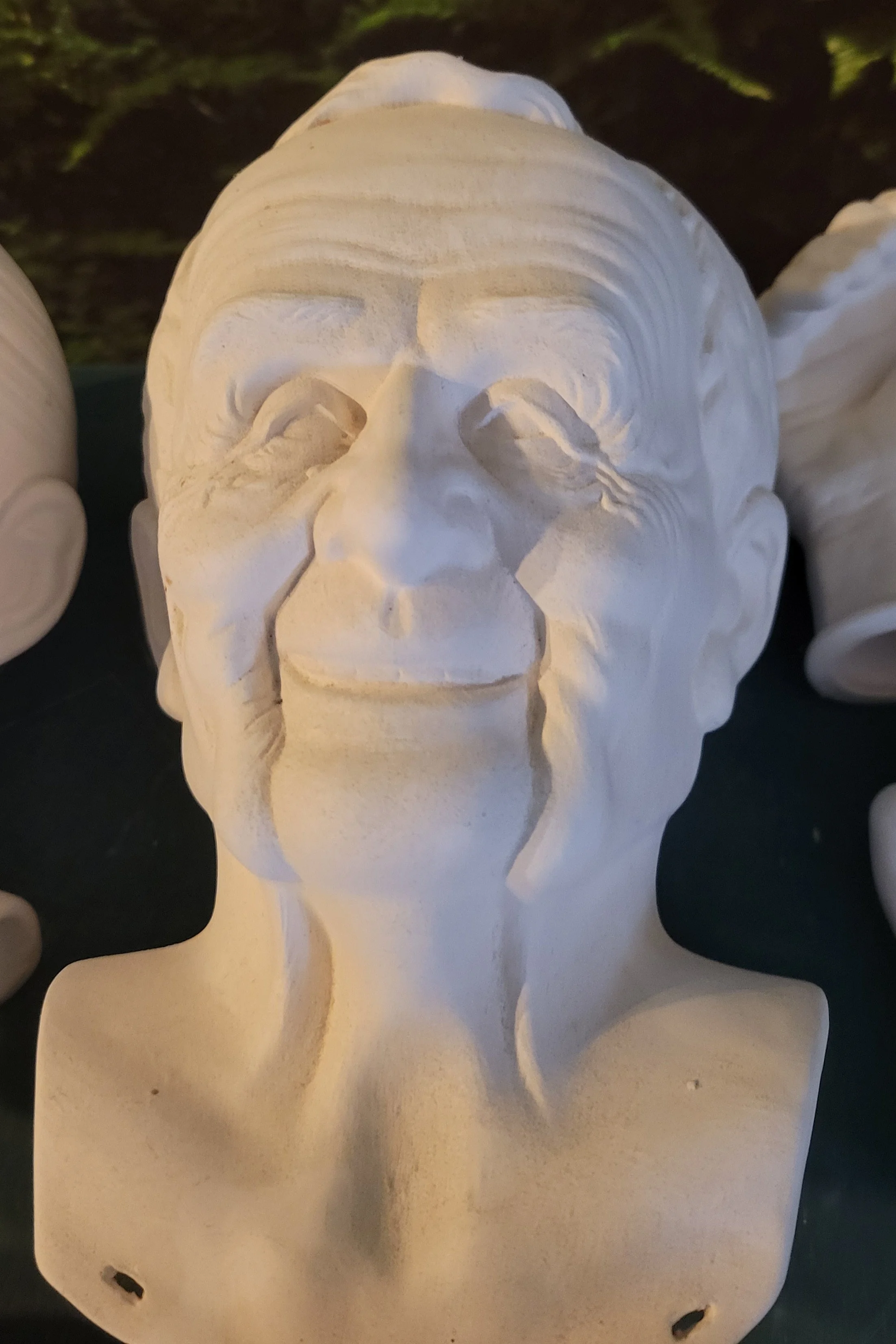 Ceramic Bisque You Paint, Large Country Grandpa or Grandma Doll Head ONLY Ready to paint
