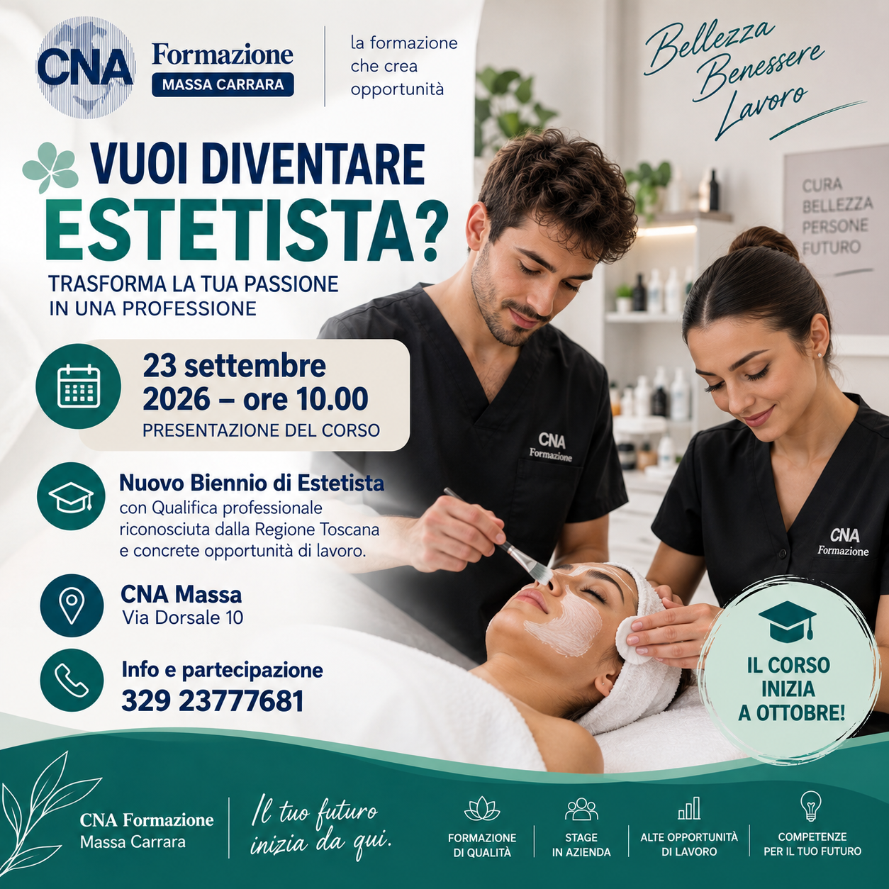 Nuova edizione corso Estetica di Base 23 settembre 2026