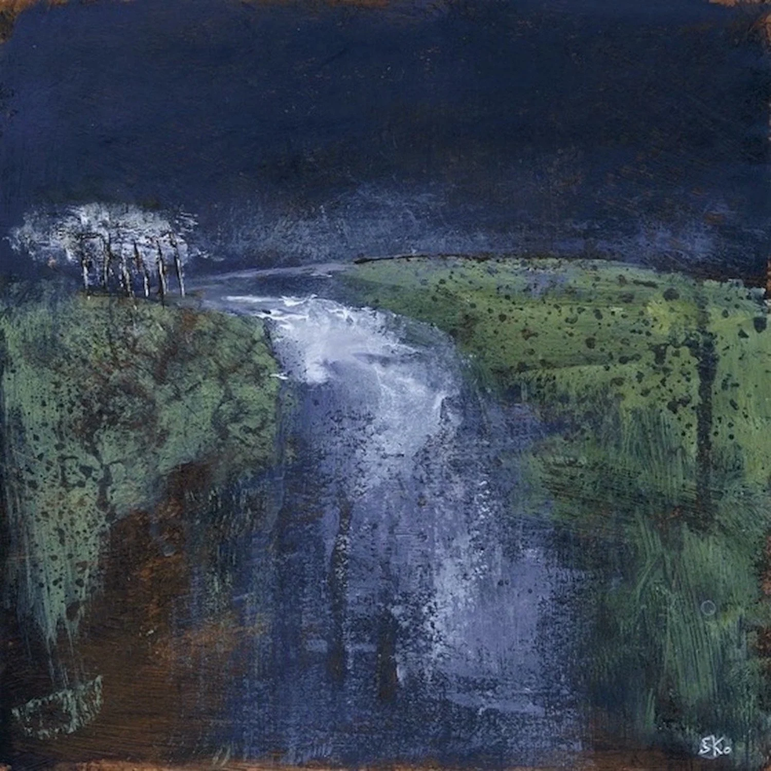 Hawthorn On The Hill - Mounted Print