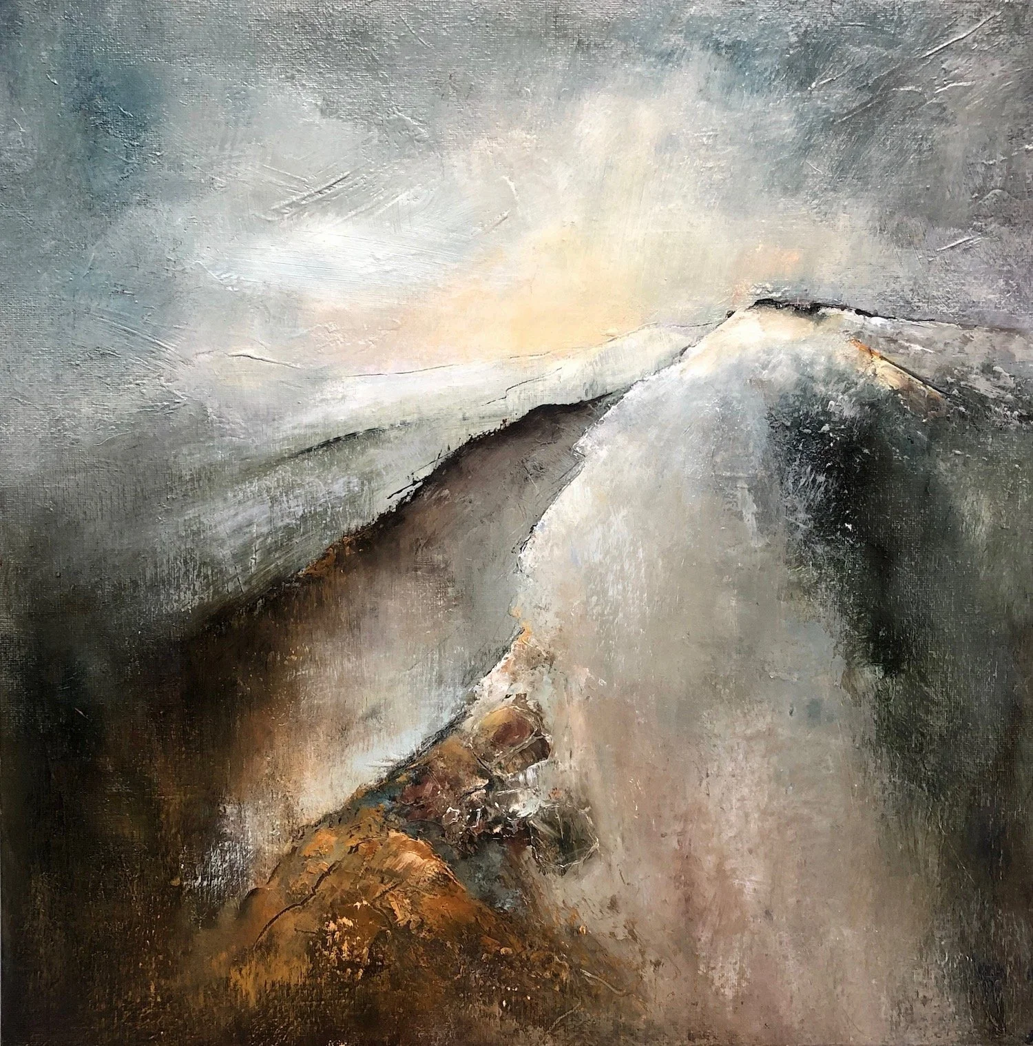 Winter Tor - Mixed Media on Board, 48 x 48cm