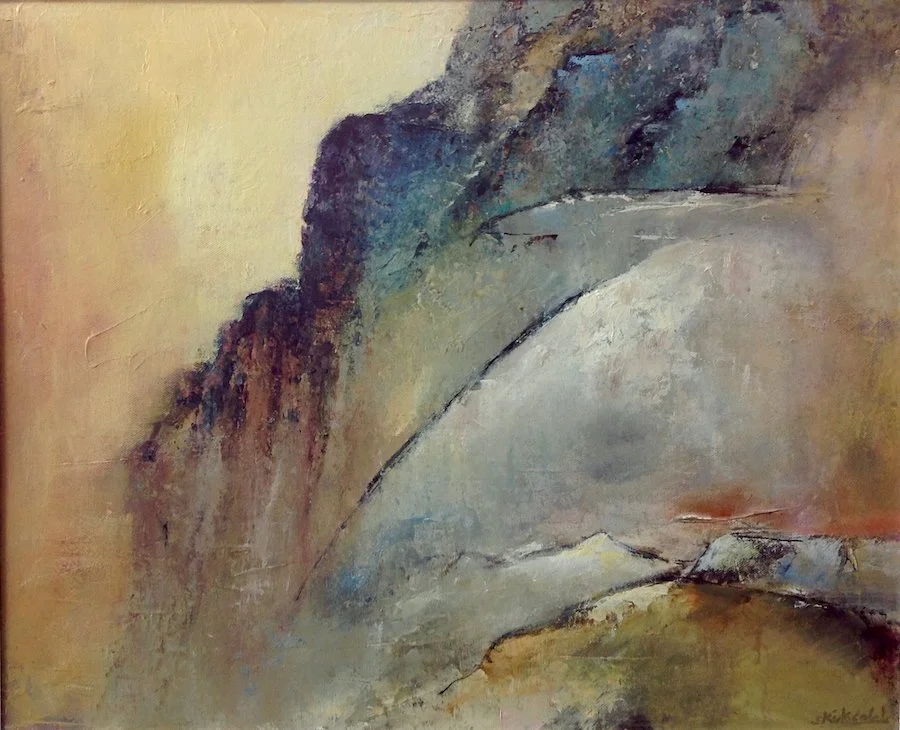 Fading Light - Mixed media on Board, 65 x 60cm