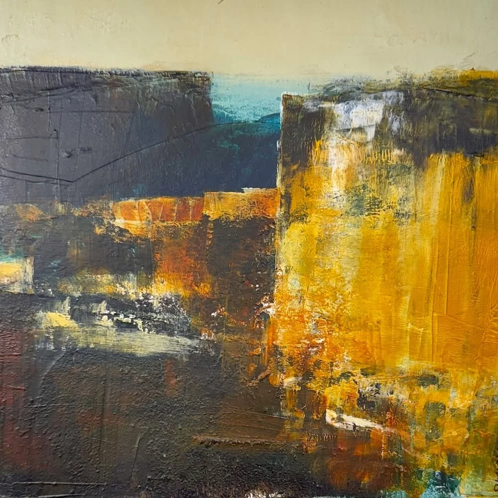 'Fragmented Dartmoor 3', mixed media abstract on board, purchased by a very good artist friend. Now in it's new Cornish home ❤️.
https://www.shirleykirkcaldyart.com/abstract
#abstractart #mixedmediaartwork #landscapeart #dartmoor #dartmoorartist #dev