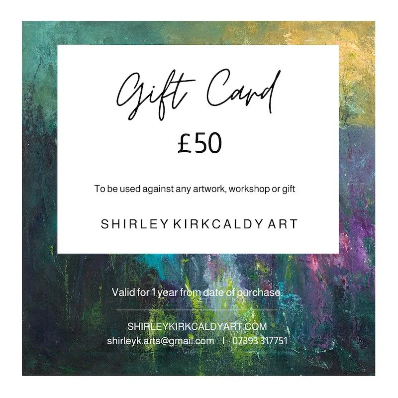 Gift vouchers now available to purchase in values of &pound;50, &pound;100 and &pound;150, redeemable against any artwork, workshop or gift item on my website. 
https://www.shirleykirkcaldyart.com/gift-vouchers 
#artlover #giftvoucher #gift #original