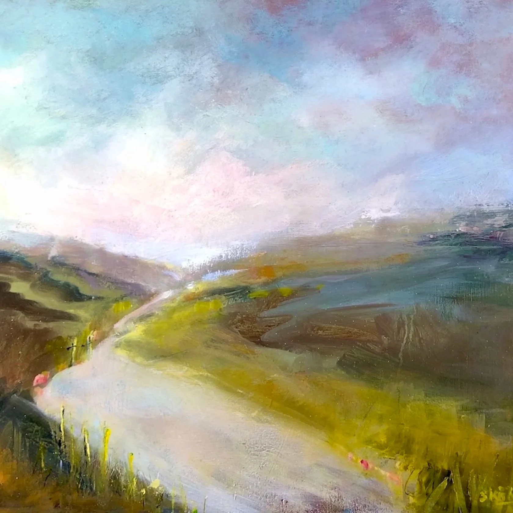 Where the Road Leads. Oil on Board. Sold.