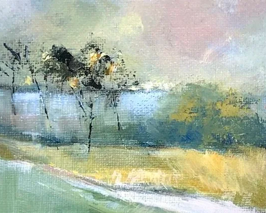 Summer Skies Dartmoor. Oil on Board. Sold.
