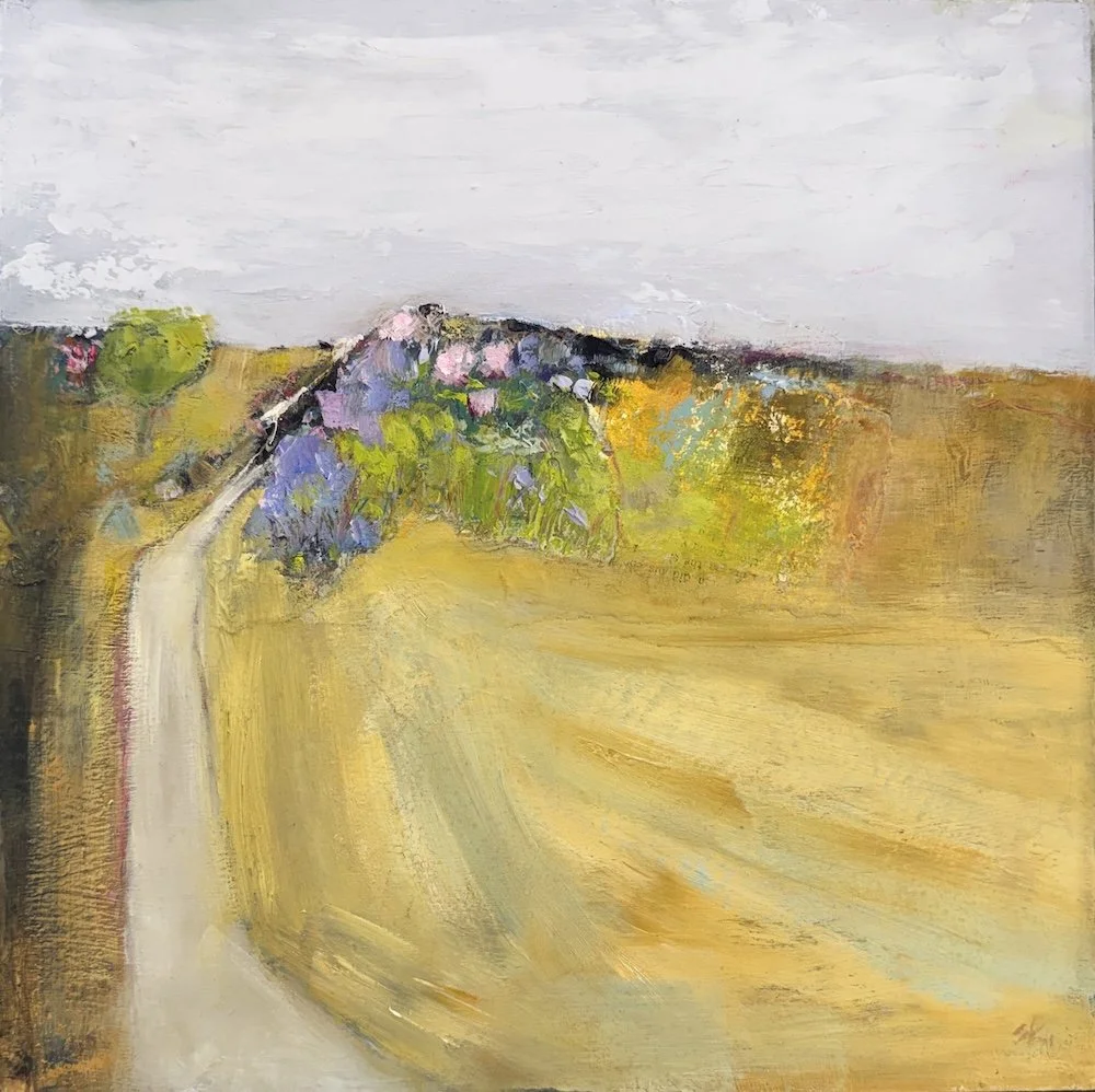 Over the Hill - Oil & Cold Wax, 30 x 30cm [POA]