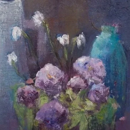 Pinks+with+Jug+and+Blue+vase+with+border+2.jpg