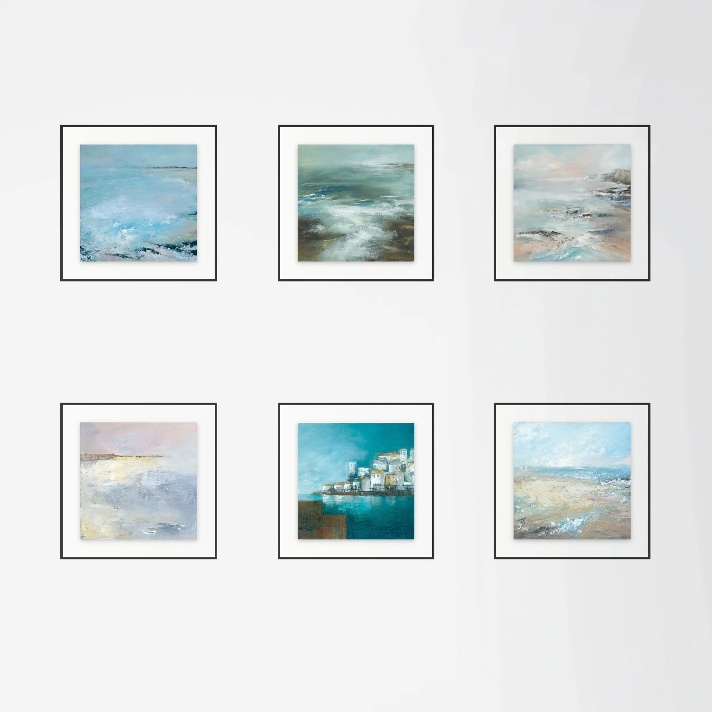 Set of Six Mini Coastal Art Prints