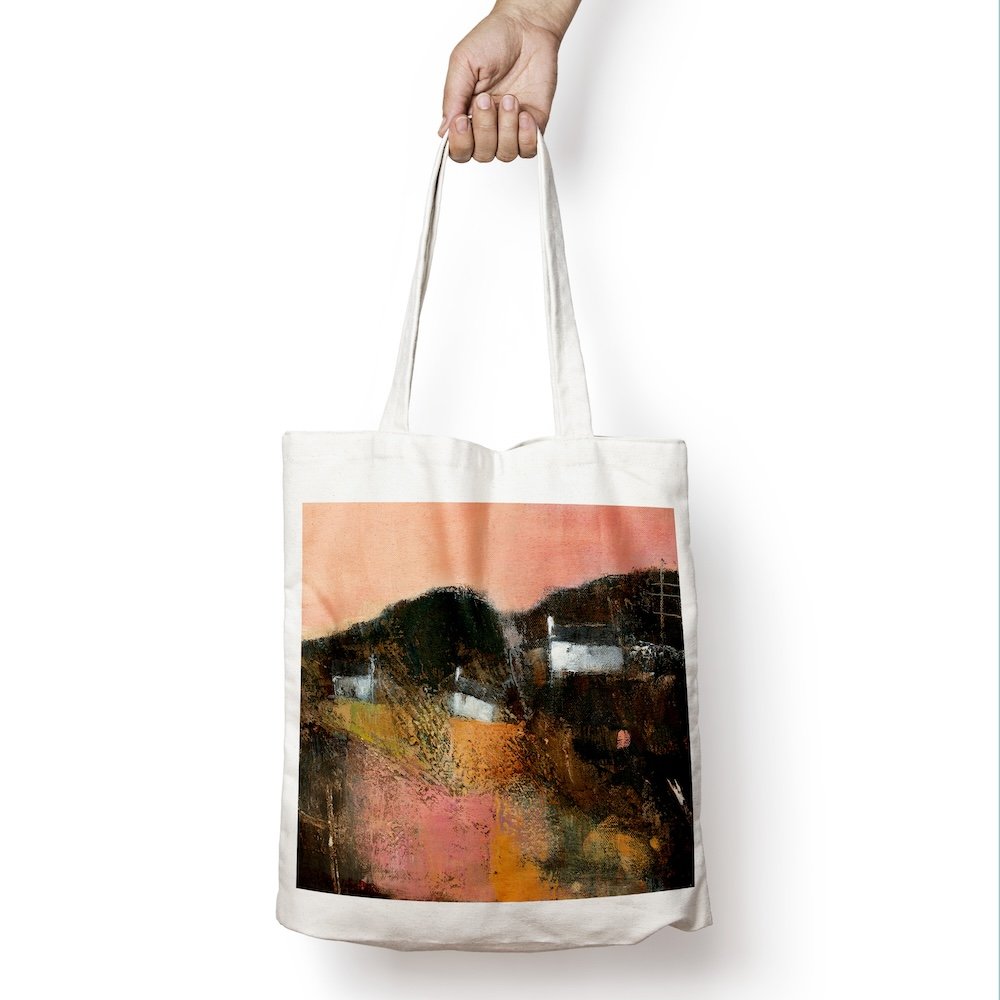 Landscape and Cottages - Tote bag