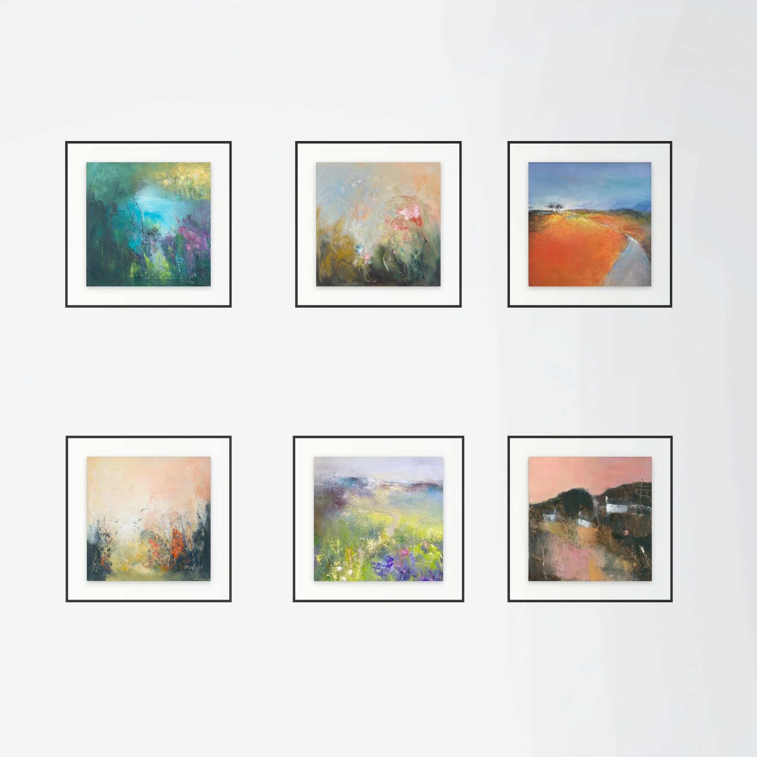 Set of Six Mini Landscape Art Prints