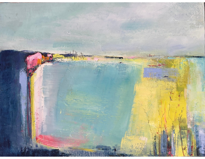Take A Moment - oil & Cold Wax on board, 40 x 30cm / 45 x 35cm