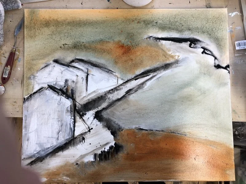 Sketching at Cape Cornwall