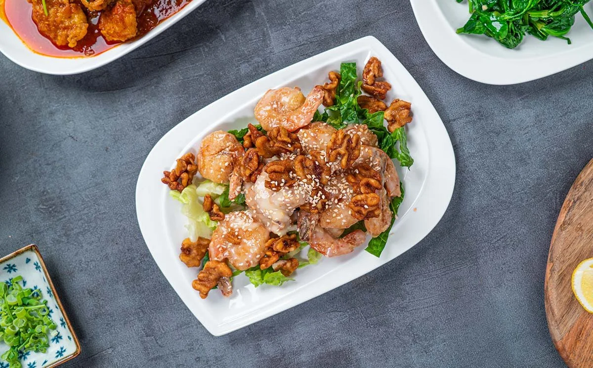 seafood walnut shrimp burma bay cafe